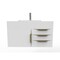 Castello Usa Nile 36" Wall Mounted Vanity With White Top AndAnd Gold Handles CB-MC-36W-GLD-2053-WH - alternate 1